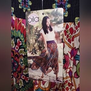 Bila Asymmetrical Skirt Womens XXL NWT Shirred Waist